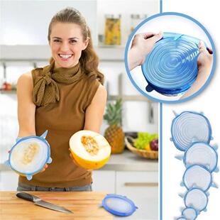 Lot 12Pcs Lids Silicone Universal Stretch Pot Bowl Taper