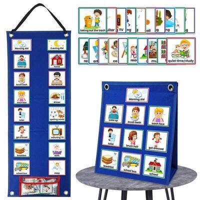 Children Visual Schedule Calendar Chart Autism Learning Mate