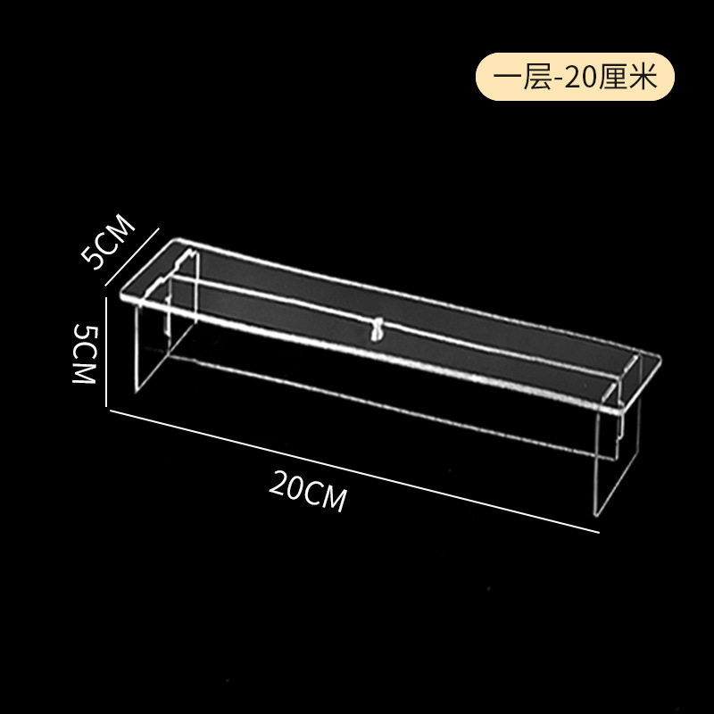 盲盒收纳展示架亚克力透明阶梯式置物架立牌手办小摆件梯形展示柜