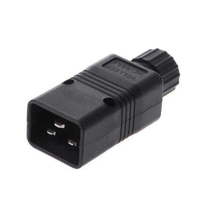 Rewirable IECs 320-C20 Male Connector 16A AC 3 Pin Power