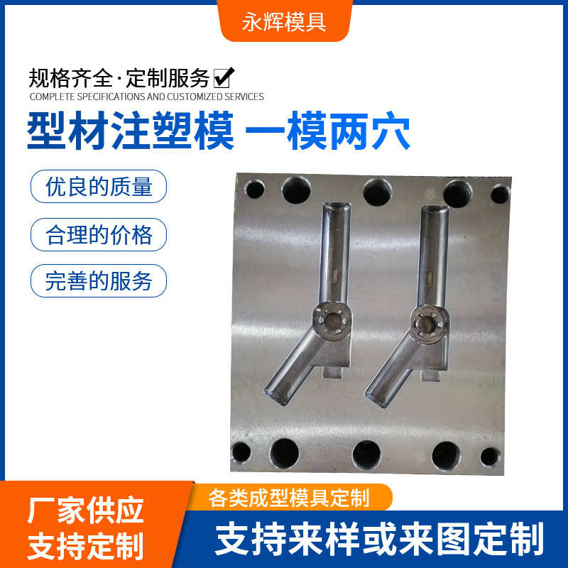型材注塑模 一模两穴 塑料注塑模具 注塑塑料产品