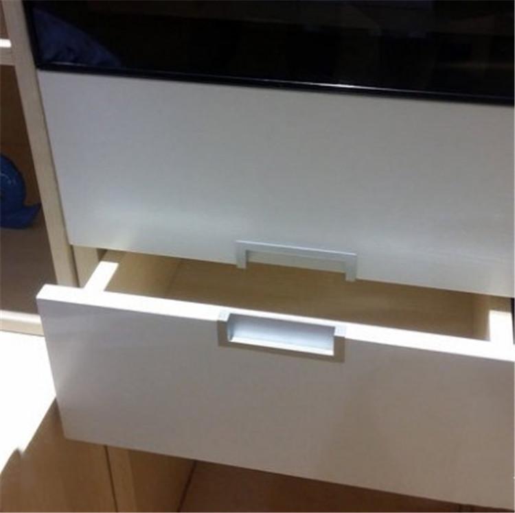 橱柜黑色暗装式拉手现代简约隐形衣柜门把手嵌入式暗拉手隐藏把手