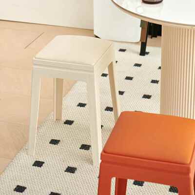适用加厚塑料软包凳子家用可叠放凳子高凳餐桌凳板凳久坐舒服椅等