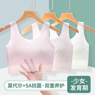 少女内衣初中生高中学生背心女孩大童发育期固定杯文胸 无痕中长款