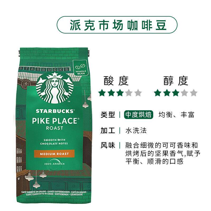 Кофе порошковый 星巴克咖啡豆意式浓缩中深度烘焙哥伦比亚特选综合佛罗娜咖啡粉