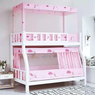 子母床蚊帐.2m上1下铺.51床无品牌 梯高低床步梯形儿童双层床遮光