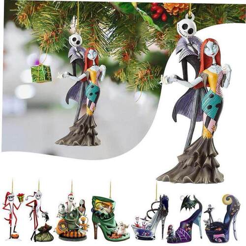 Nightmare Before Christmas Jack And Sally Hanging Ornament 1