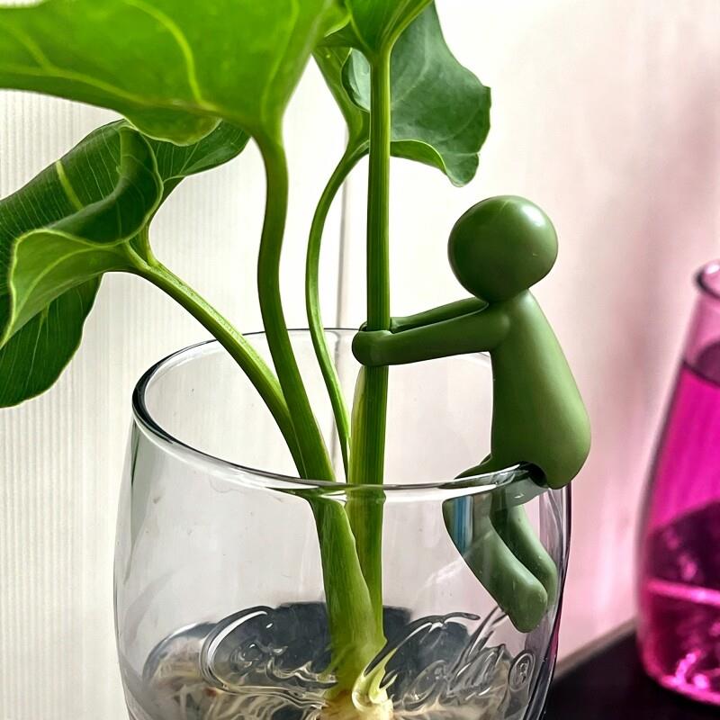 水培植物固定小人植物枝干正扶神器瓶口固定架防倒花瓶扶正器配件