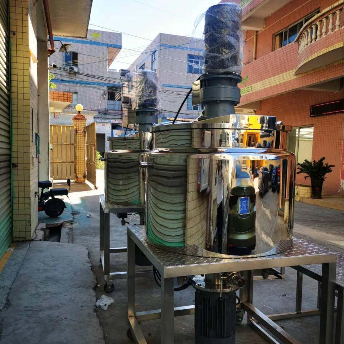不锈钢液洗搅拌锅变频化妆品洗发水沐浴露工业日化洗锅搅拌机
