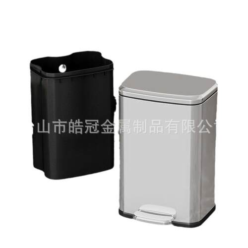 厨房大容量不锈钢垃圾桶家用高颜值客厅脚踩带盖大号商用2024新款
