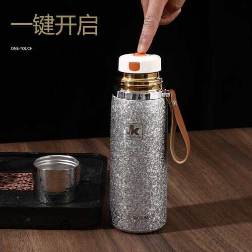 新款轻奢覆钛焖茶杯简约316不锈钢保温杯茶水分离家用养生焖茶杯