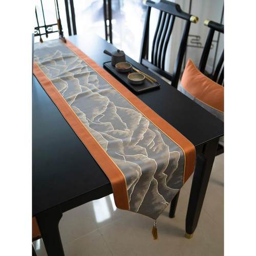 正品桌旗中式禅意观茶桌现代简轻奢高档约餐桌茶山茶旗盖布布艺定