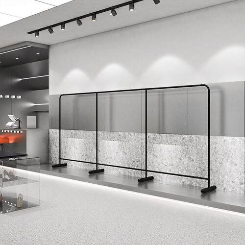 新款直销服装店黑色展示架落地式移动挂衣杆女童装店专用陈列中岛
