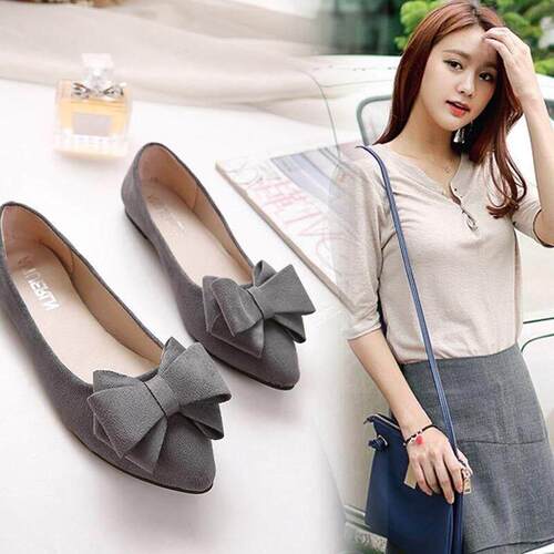 Lady flat shoes Bowknot is women