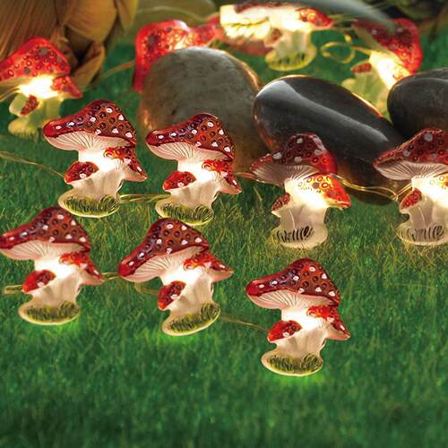 Christmas decorative light string simulation 3d mushroom lig