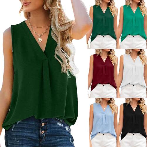 Women's sleeveless vest 上衣无袖背心女