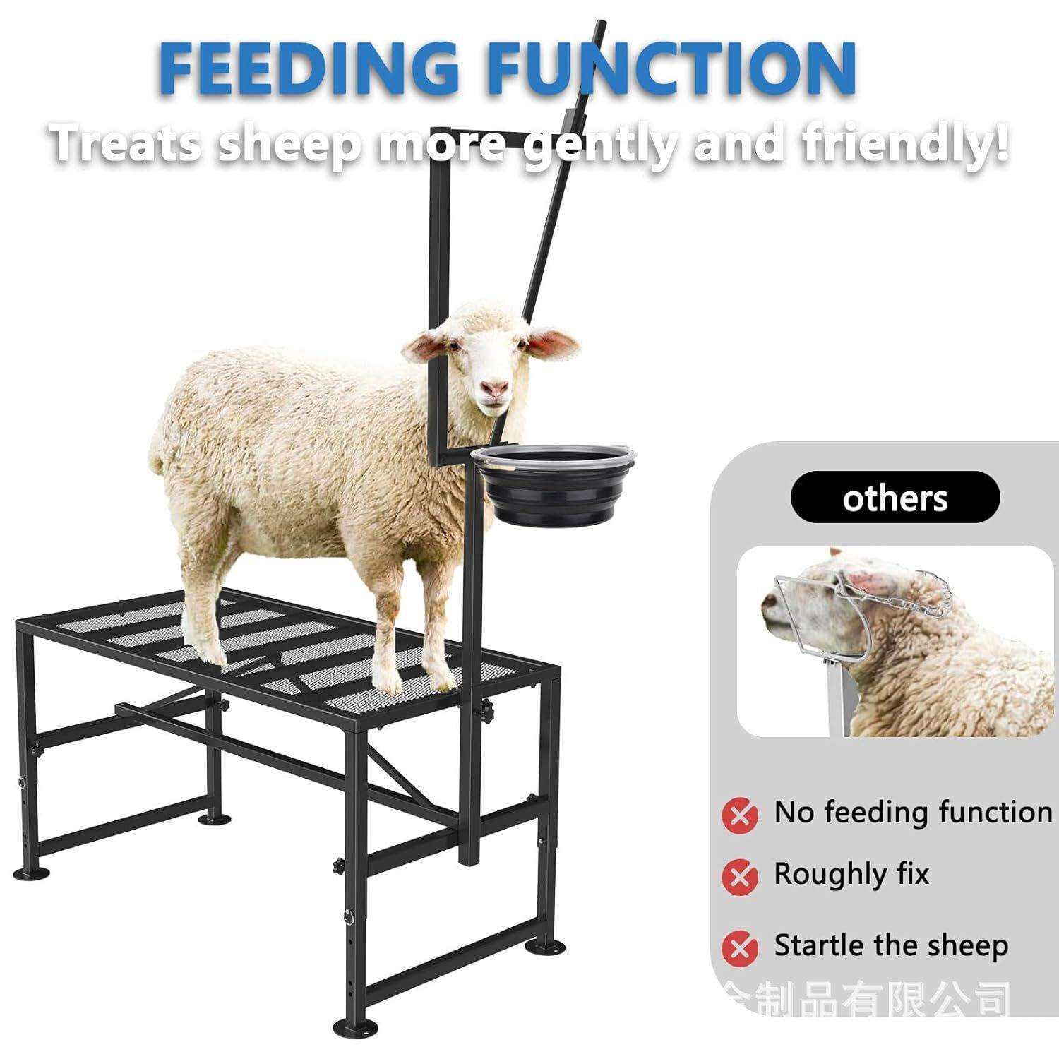 跨境羊毛修剪支架头部可调节山羊绵羊修蹄挤奶牲畜站立架挤奶器