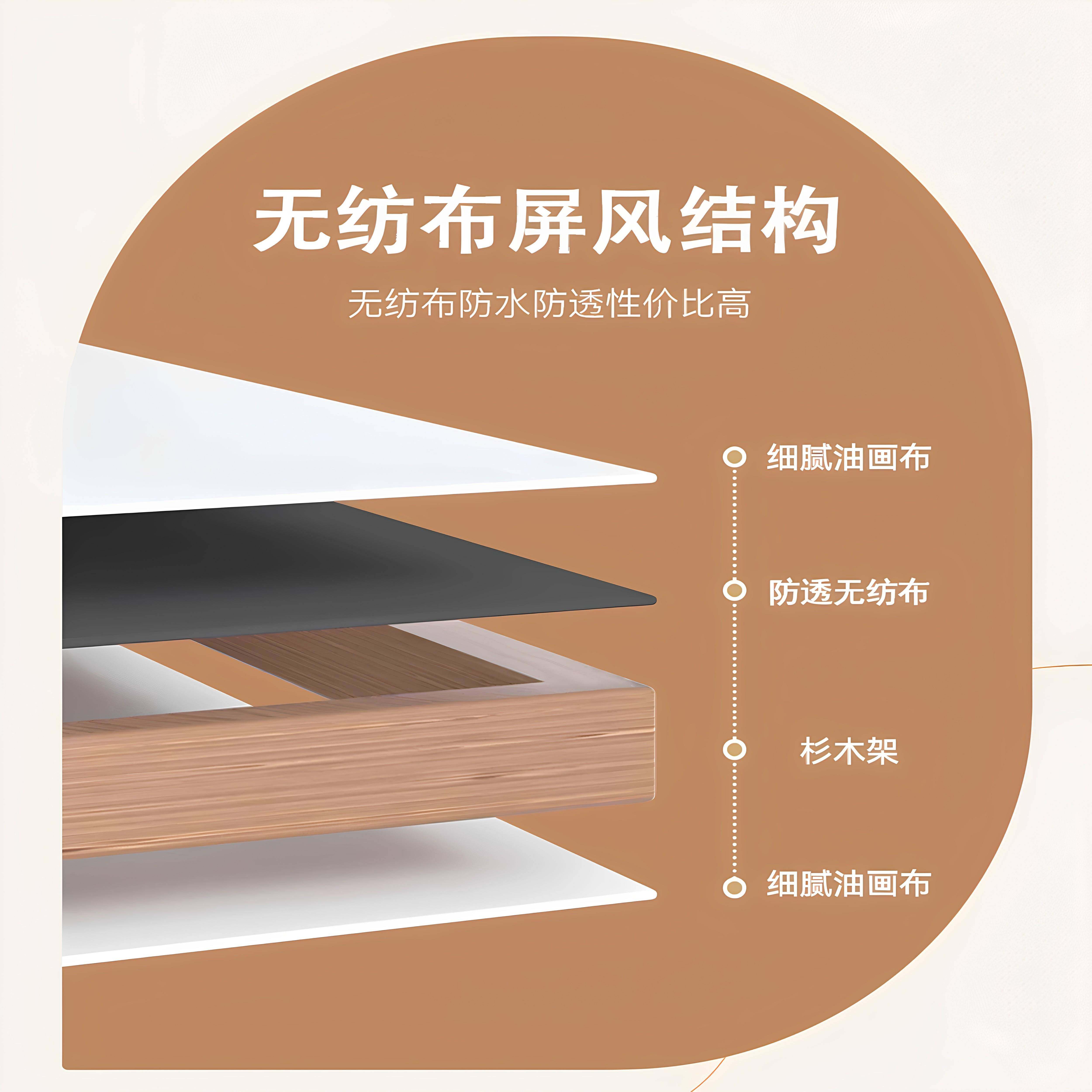 叠纯代白色屏风折客厅FC-20250移动现办公室LOGO酒店玄关隔断影折
