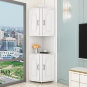 J木^实架生态板厅转角柜置453物墙角储客物柜三角形卧室角落边餐