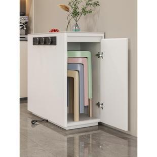 岛台柜单独中岛可移动窄岛台小户型实木岩板倒台柜导台餐桌餐边柜