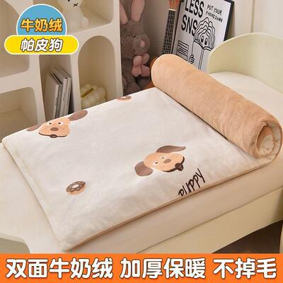 幼儿园床垫宝宝儿童双面加绒可拆洗垫套午睡褥子婴儿垫被四季通用