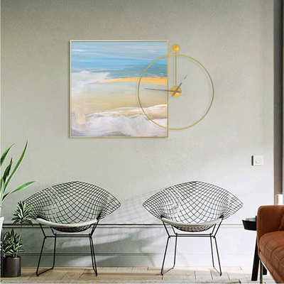 玄关餐厅客厅时钟式搭配现代入户挂画装饰画客厅简意极抽象样板房