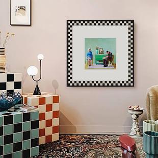 马蒂斯抽象派挂画小众艺术设计师款 饰画高级感油画壁 客厅样板间装