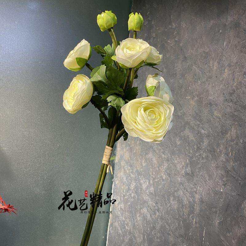 捆扎茶梅花毛茛路莲花洋牡丹田园山摆放毛良茛玫文化办公仿真园艺
