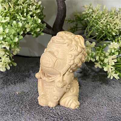 小VMJ摆叶杨黄木雕刻居香家插萌猴件文玩手把件男士随身招财貔貅