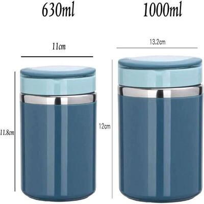 630/1000ML Food Thermal Jar Insulated Soup Cup Thermos Conta
