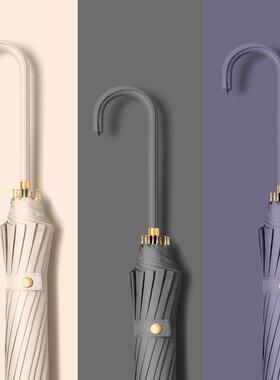 全自动骨长柄伞弯柄带防水套户外伞直杆学生雨伞厂家彩虹伞