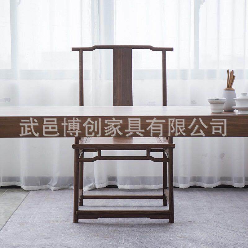 新款直销实木太师椅新中式茶椅子主人椅老榆木茶桌椅子主人椅泡茶