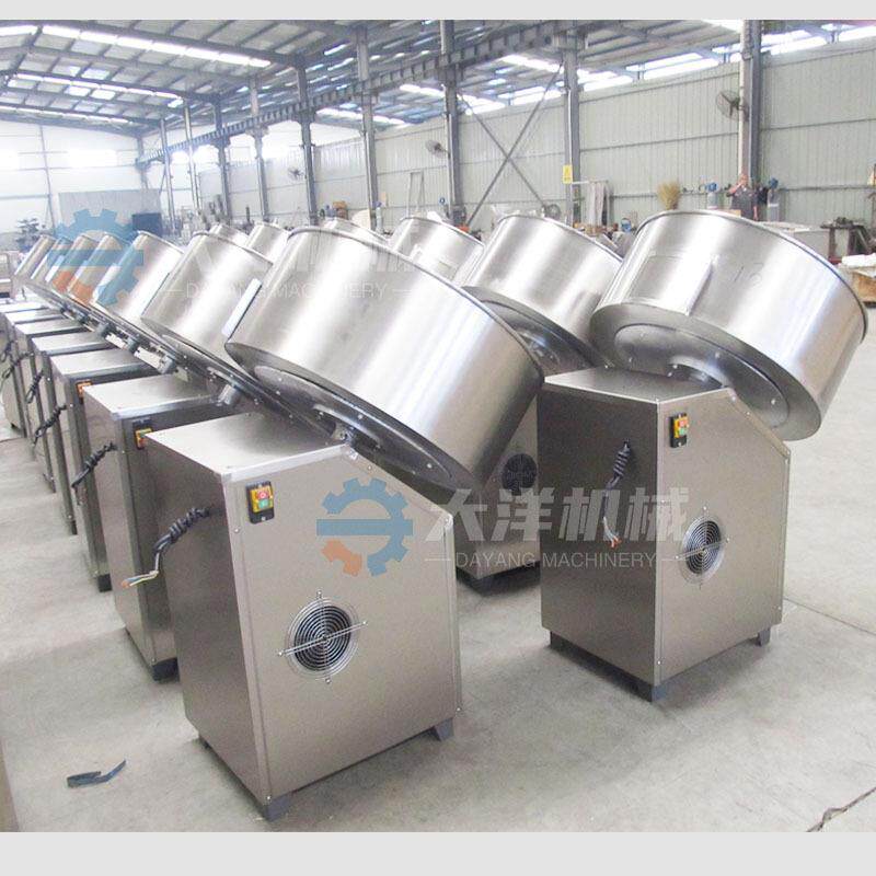 油炸薯片调味机圆盘式薯条拌料设备电动新型猫耳朵锅巴上粉调香机