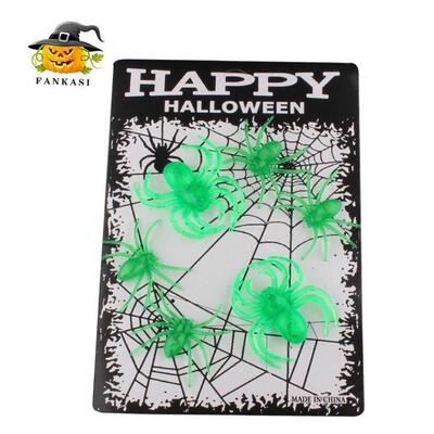 Halloween Decoration 6PCS Green Spider Non luminous KTV Bar
