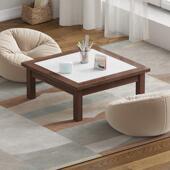 岩板榻榻米桌矮桌炕桌茶桌家用茶几实木饭桌方桌学习正方形矮桌