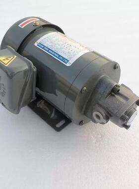 380V台湾群策电机三角摆线泵齿轮油泵ROP-12A+190W机床润滑油泵组