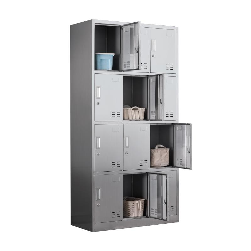 制30层4不锈钢更锈钢员工更衣柜食堂餐盘柜分隔板多门柜子储定物