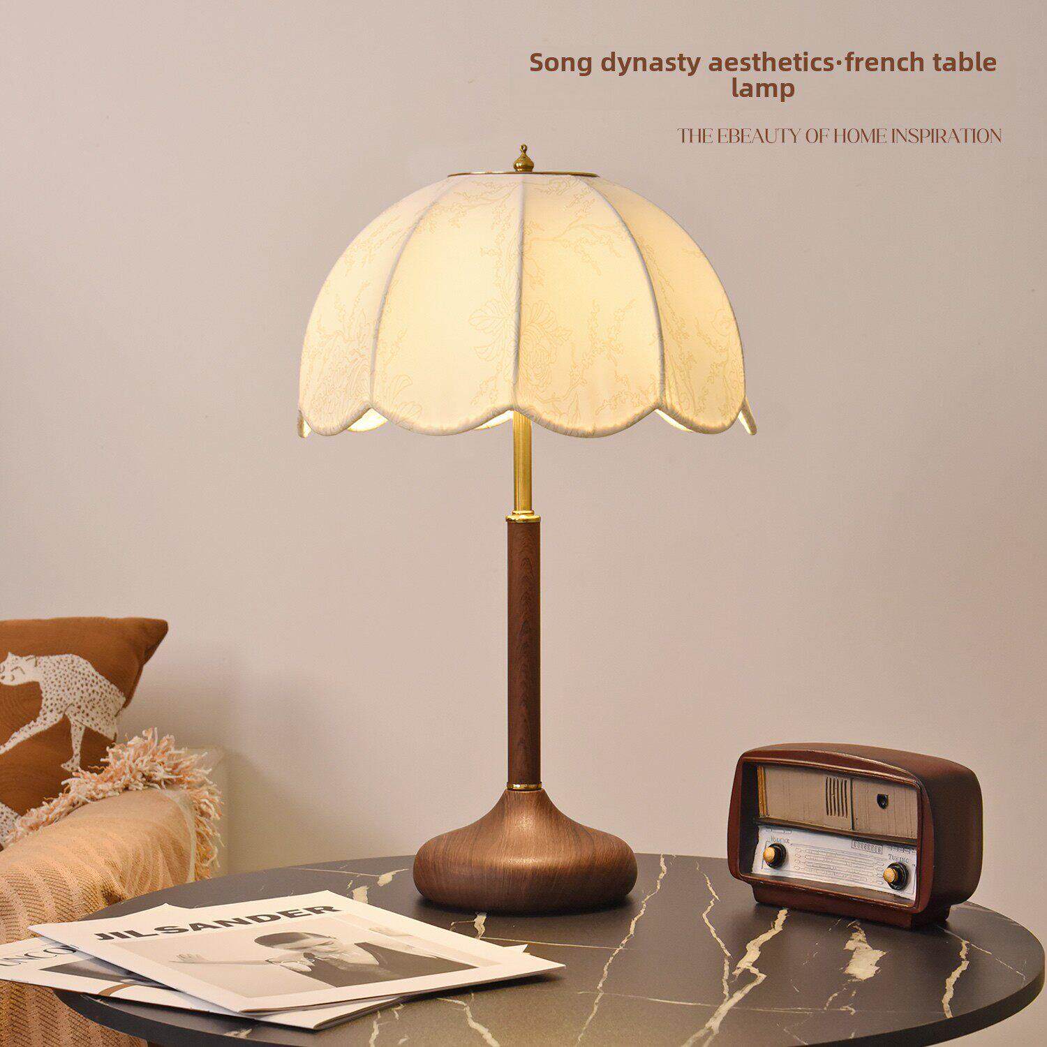 法式中世纪风格台灯卧室床头灯豪华高端覆古主卧室浪漫宋朝美学氛