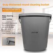 耐摔带盖塑料桶背包储水桶灰色加厚圆形清洗桶大桶20升