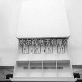 钱箱 圆角时尚 4格三挡钱箱 砂纹白4B4C 钱箱330