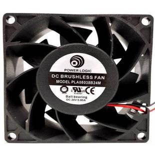 24V 0.80A POWER 服务器 PLA08038B24M 8038 散热风扇 LOGIC