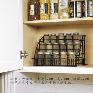 rack调味料置物架香料架柜门伸缩收纳架挂壁调味架现售 Spice