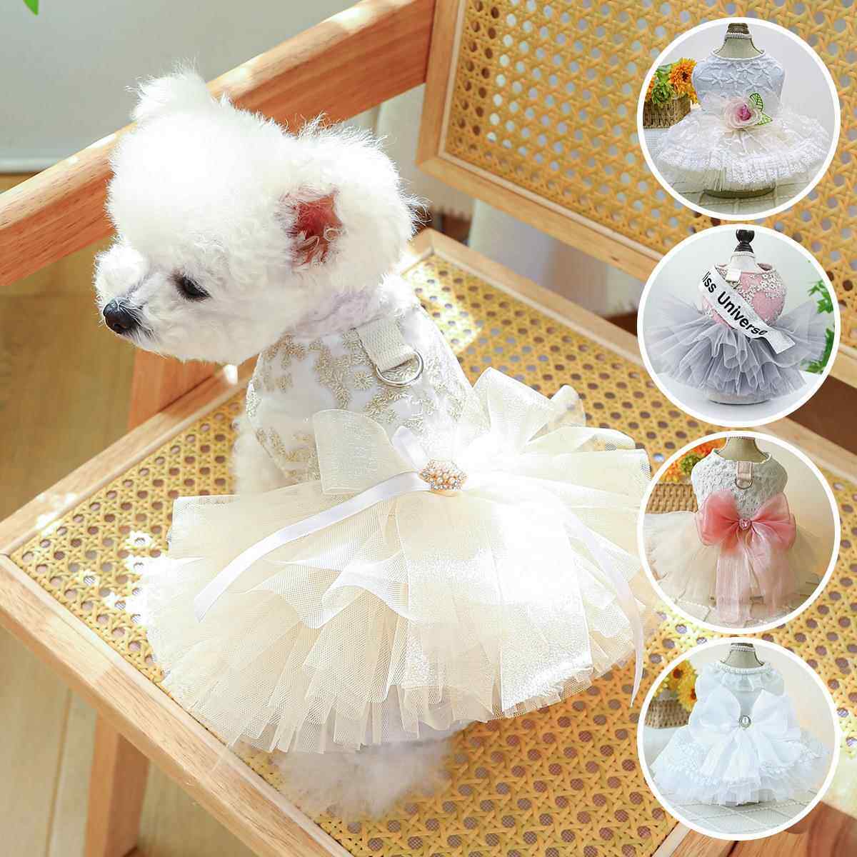 狗狗用品可爱宠物衣服中小型犬春夏薄款狗狗猫猫婚纱裙子宠物用品