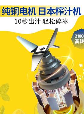 日本丽克特榨汁机小型家用可携式全自动榨汁杯2025新款奶昔果汁机