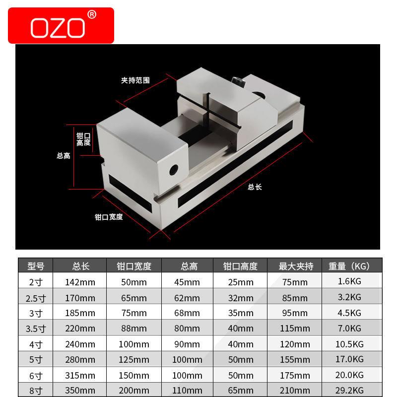 QKG高精快密动平口小型批士2万力CNC钻铣床台钳直QFG角磨床虎钳-8