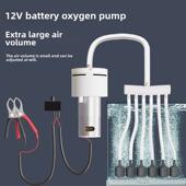 卡箍电池12V氧气泵汽车氧气泵卖鱼专用大功率充氧器