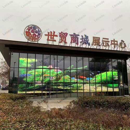 室内led透明显示屏冰屏格栅屏p2.6高清显示屏商场玻璃透明大屏幕