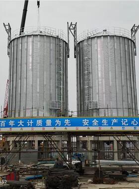 粮食罐装钢板仓养殖厂用1000吨玉米镀锌立筒仓丰德鑫配套完善