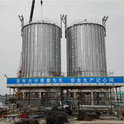 粮食罐装钢板仓养殖厂用1000吨玉米镀锌立筒仓丰德鑫配套完善