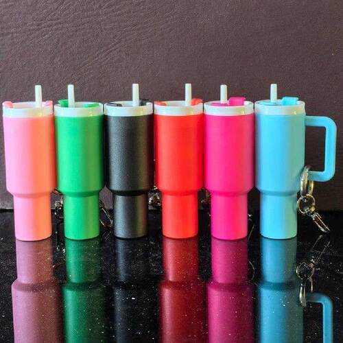 1/2PCS Mini Keychain Pendant Water Bottle Accessories Key